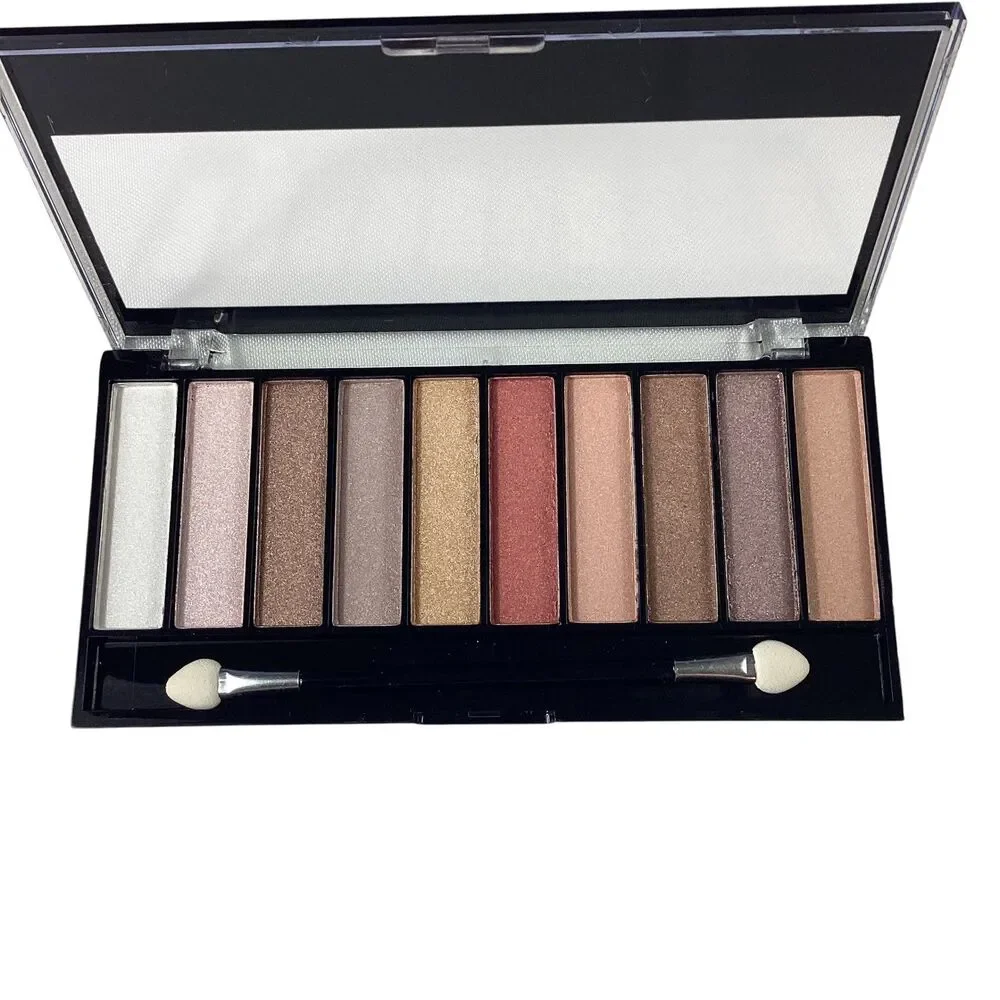 Mariposa 10 Color Eyeshadow Palette Shimmer Metallic Neutrals Gold NEW